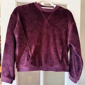 Athleta Girl Plush Maroon Sweatshirt